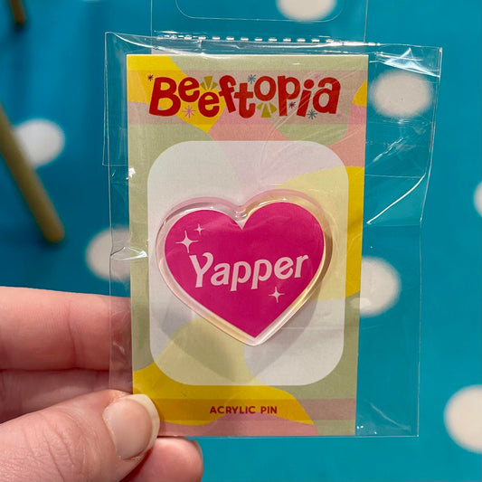 Yapper Heart Pin