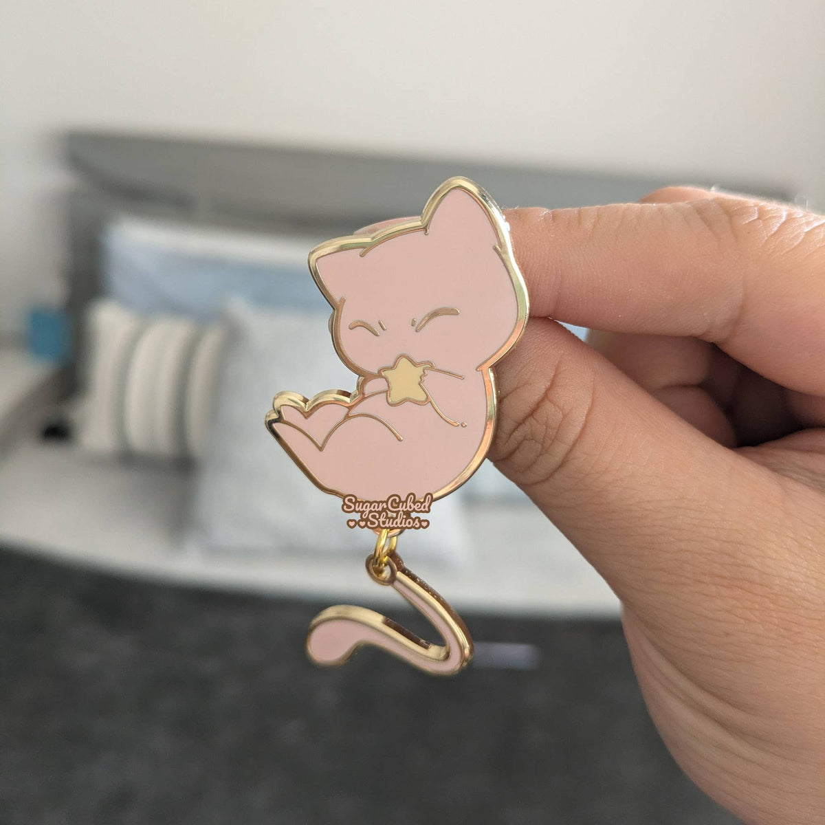 Mew Dangle Tail Enamel Pin