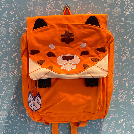 Orange Tiger Backpack