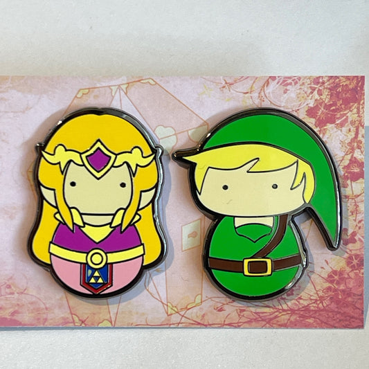 Link and Zelda Enamel Pin