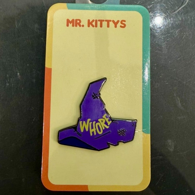 WHORE HAT ENAMEL PIN