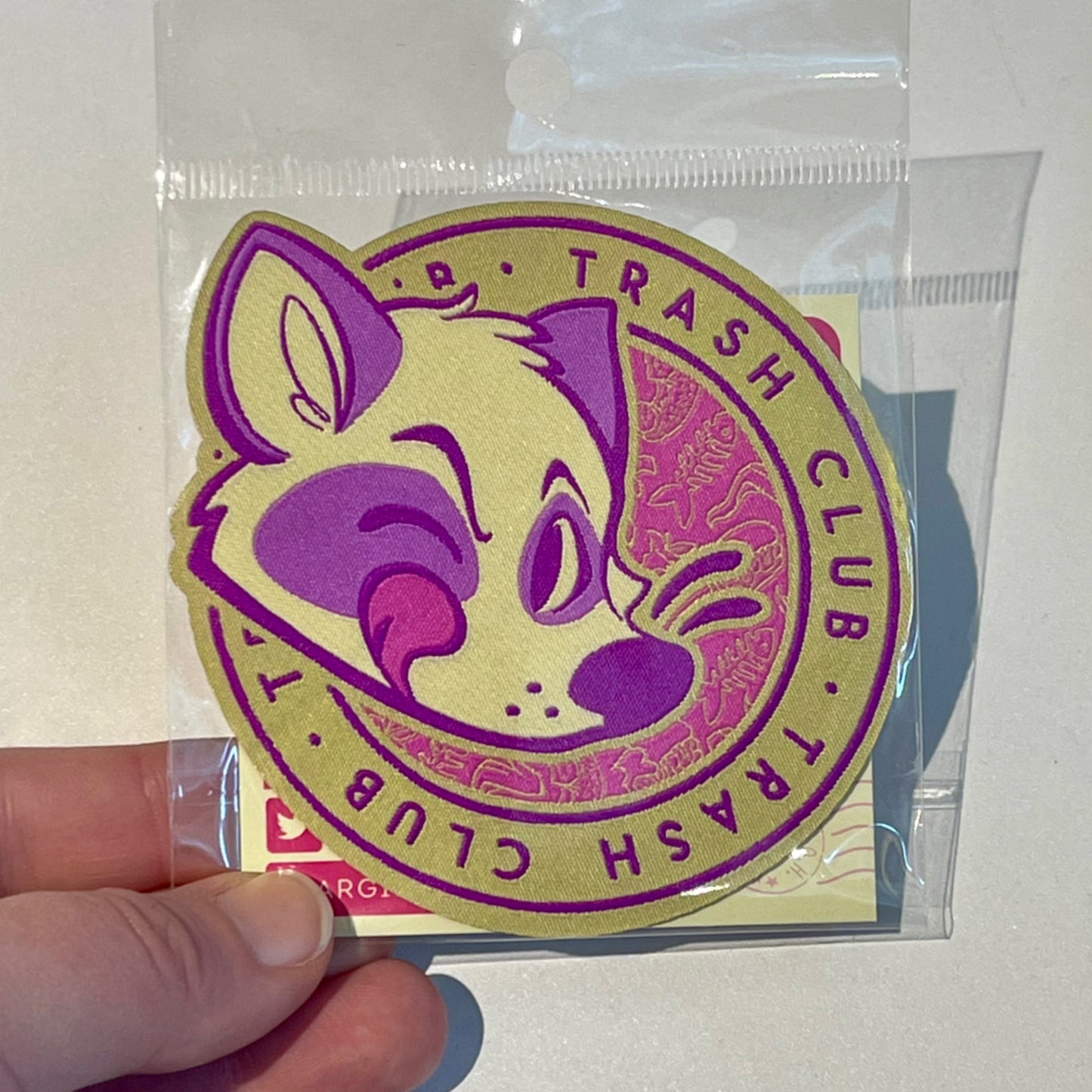 Trash Club Raccoon Fabric Patch