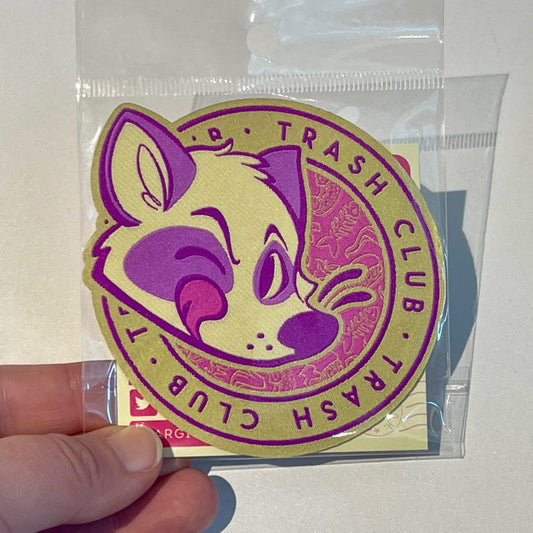 Trash Club Raccoon Fabric Patch