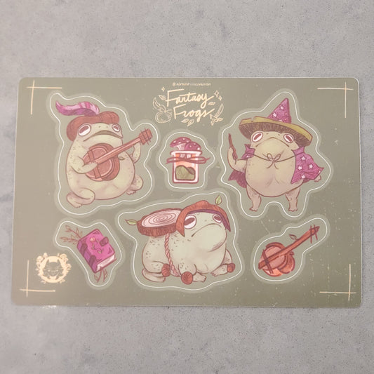 Fantasy Frogs Sticker Sheet