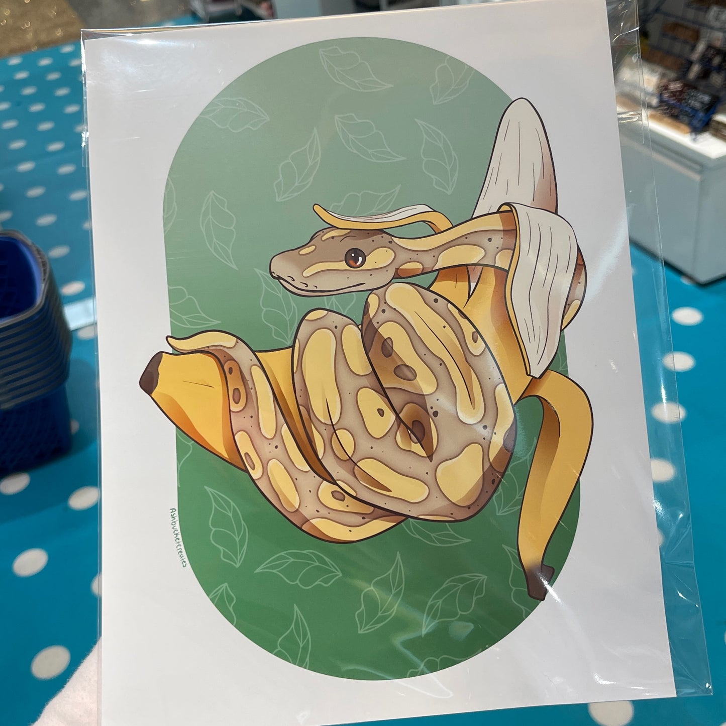 Ball Python Banana Print