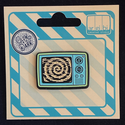 Hypno TV - Aqua Enamel Pin