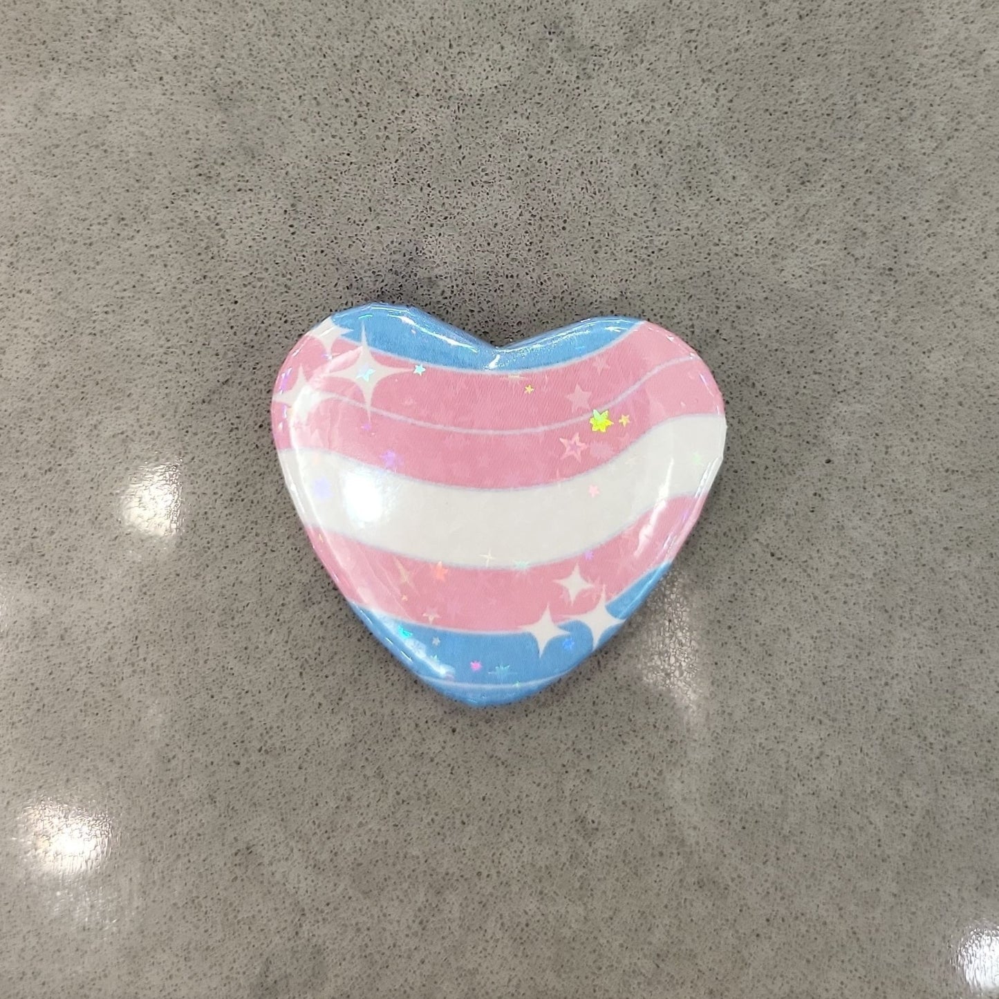 Mini Heart Pride Flag Buttons