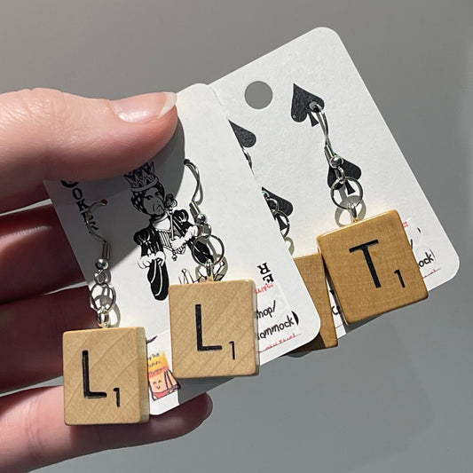 Scrabble Tile Earrings