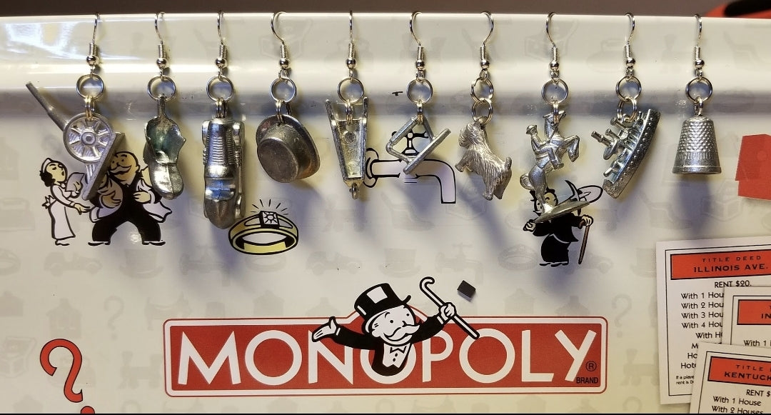 Monopoly Token Earrings