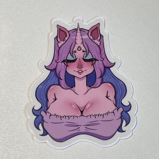 Bisexual Unicorn Boobie Sticker