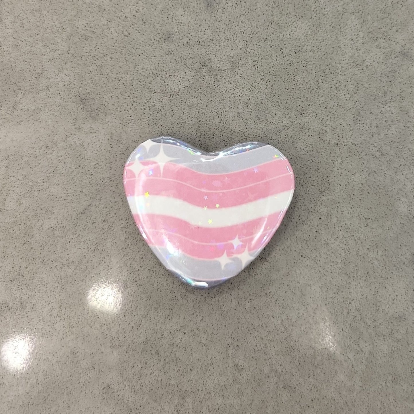 Mini Heart Pride Flag Buttons