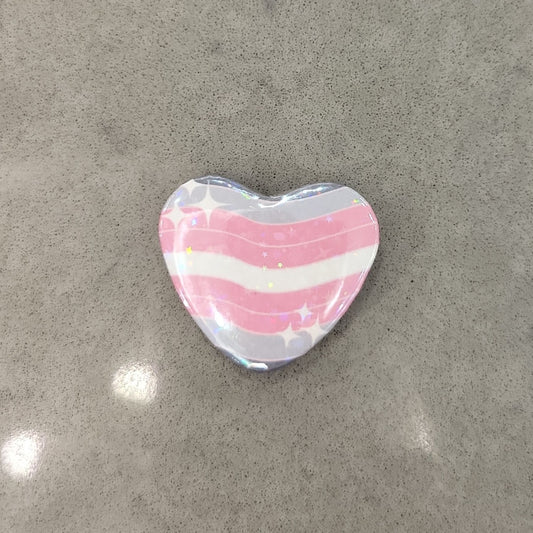 Mini Heart Pride Flag Buttons