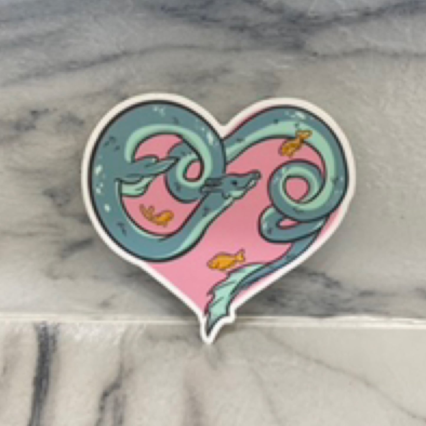 cryptid caddy heart sticker