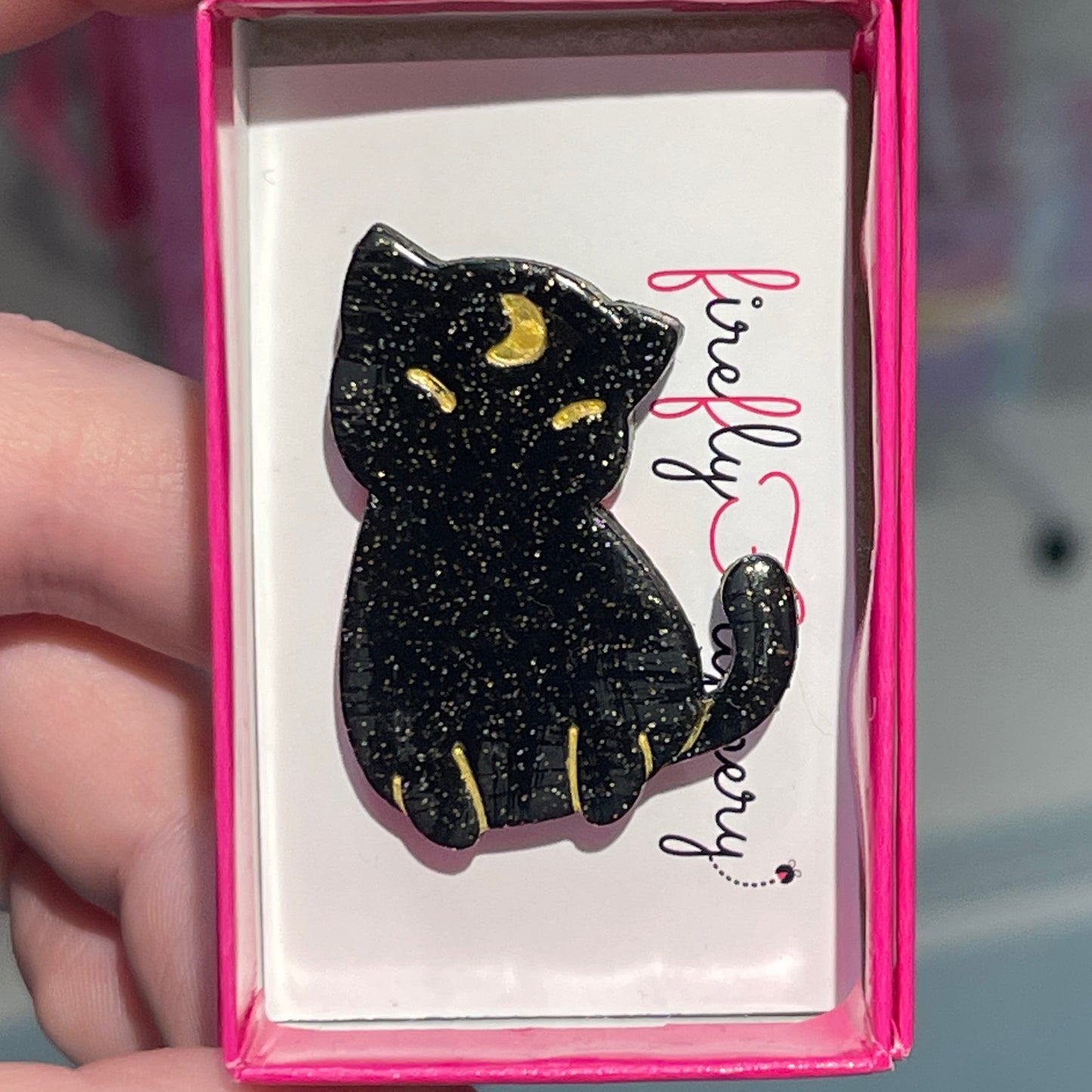 Moon Kitten Pin