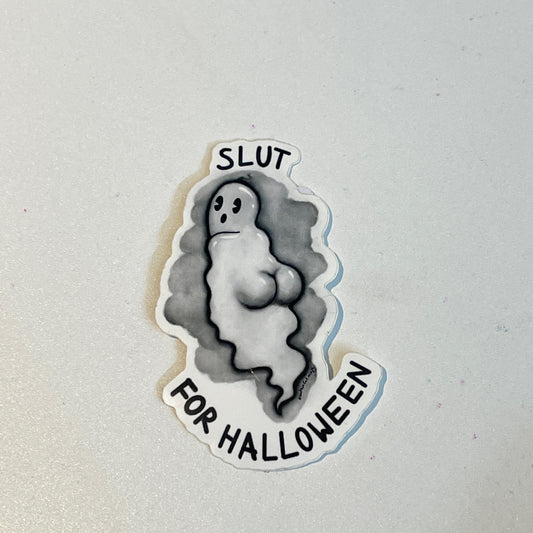 Slut For Halloween Sticker