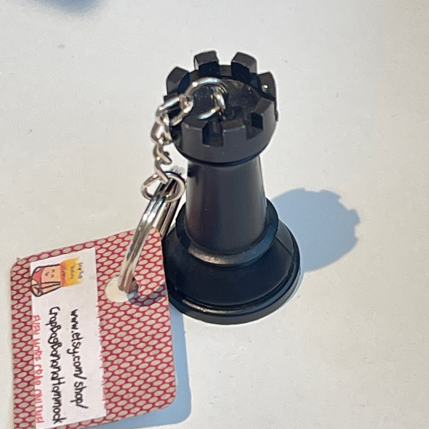 Chess Black Rook Keychain