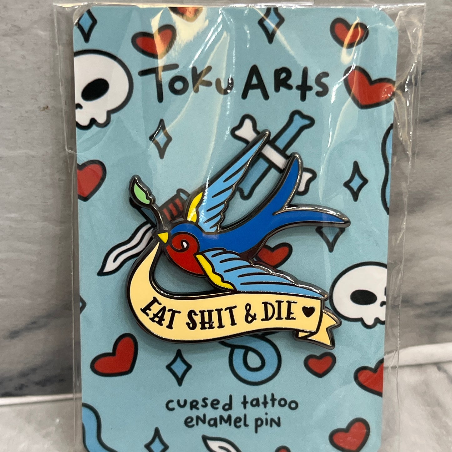 Trad Swallow Tattoo Enamel Pin