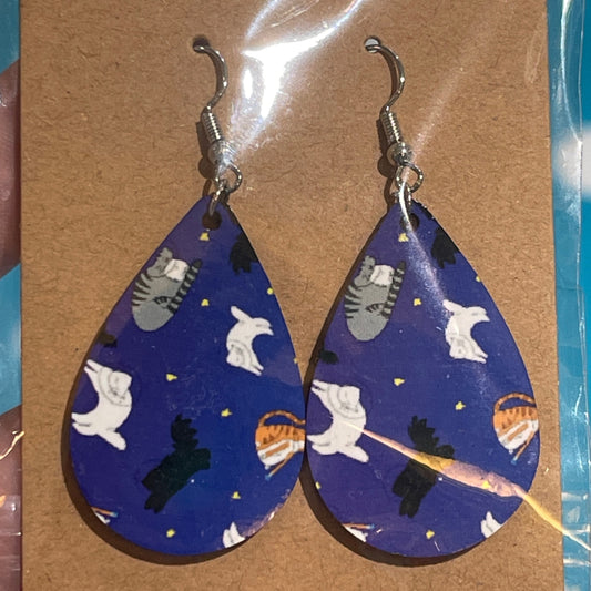 Astronaut Cat Earrings