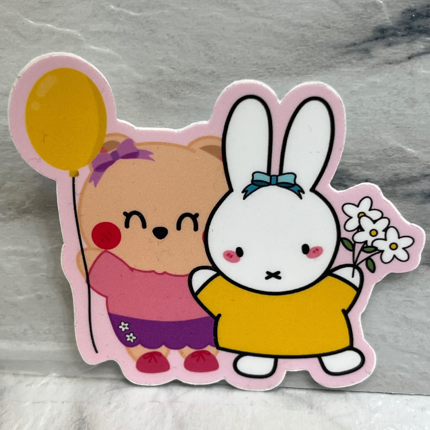 Miffy & Bear w/ Yellow Balloon Sticker