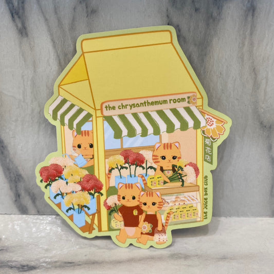 Chrysantehmum Cafe Sticker