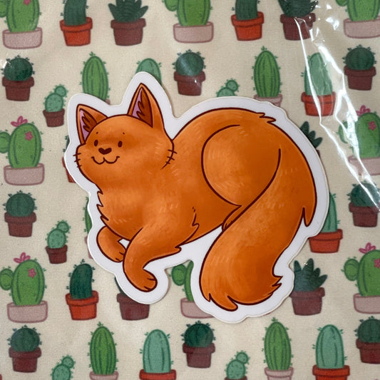 Cat - Orange Sticker