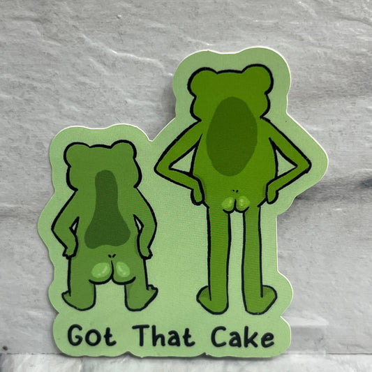 Got that Cake Frog Sticker