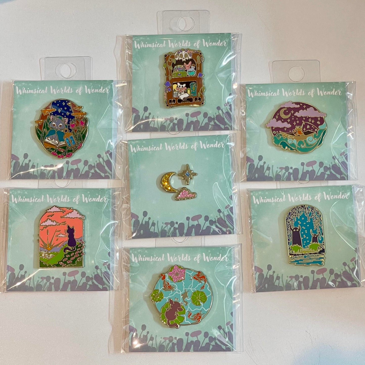 Whimsical Worlds of Wonder Enamel Pins