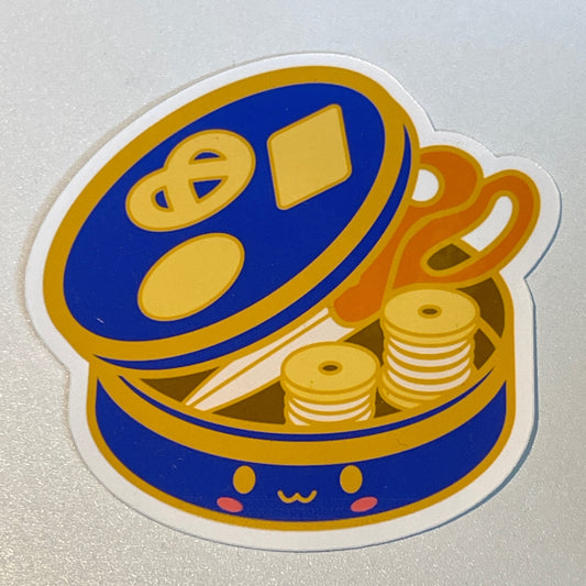 Danish Cookie Sewing Tin Sticker