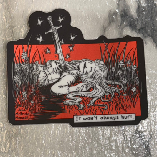 Sword Girl Sticker