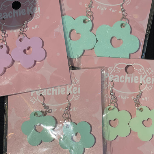 Flower Dangles (opaque acrylic)