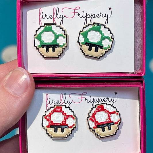 Mario Mushroom Studs