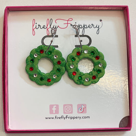 Sparkle Wreath Hoops