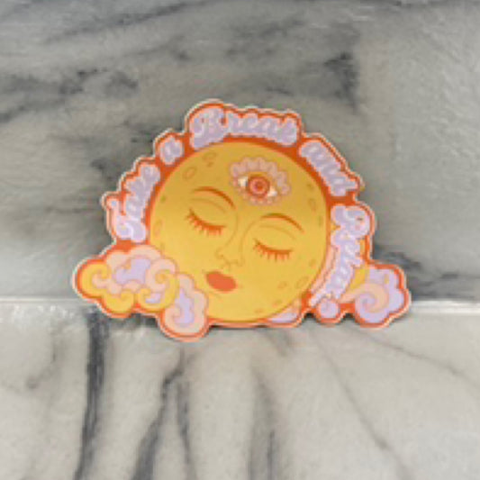 take a break sun sticker
