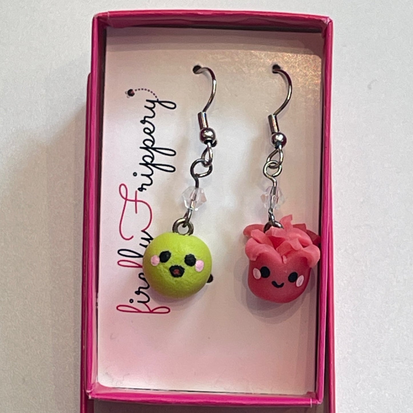 Sculpted Ginger & Wasabi Dangles