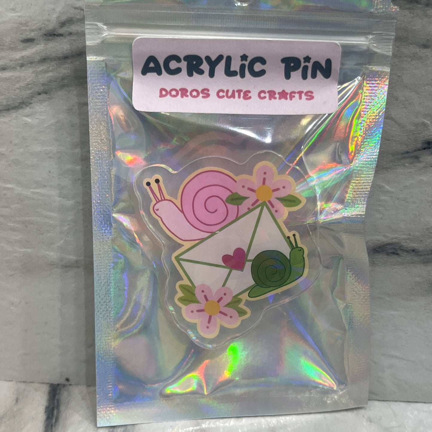 Snail Mail Acrylic Pin