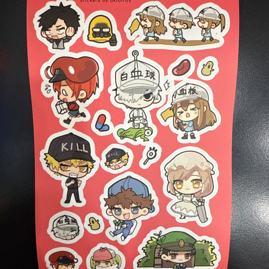 Cells at Work Sticker Sheet