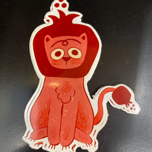 Pom Lion Sticker