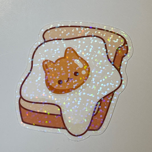 Cat Egg Toast Sticker