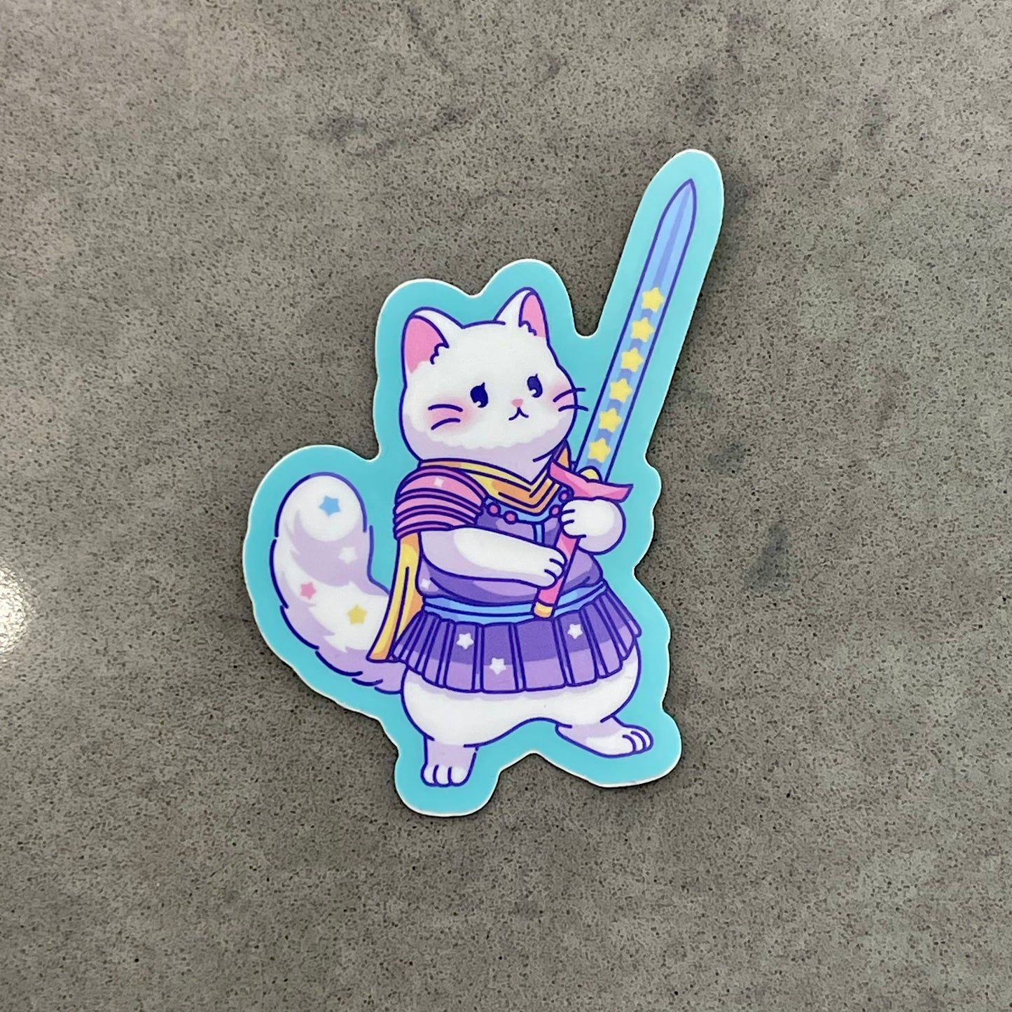 RPG Cats Warrior Sticker