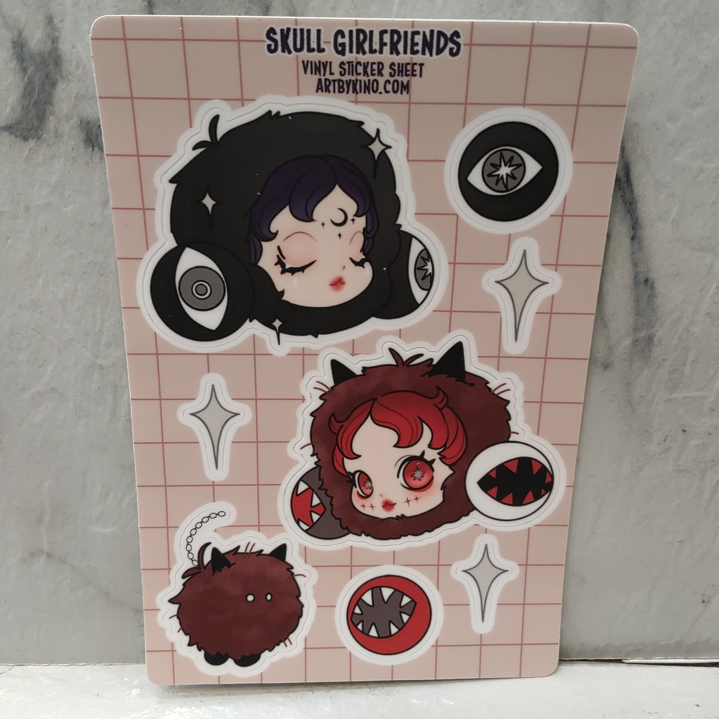 Skull Girlfriends Sticker Sheet