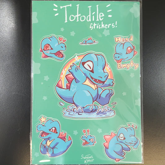 Totodile Sticker Sheet