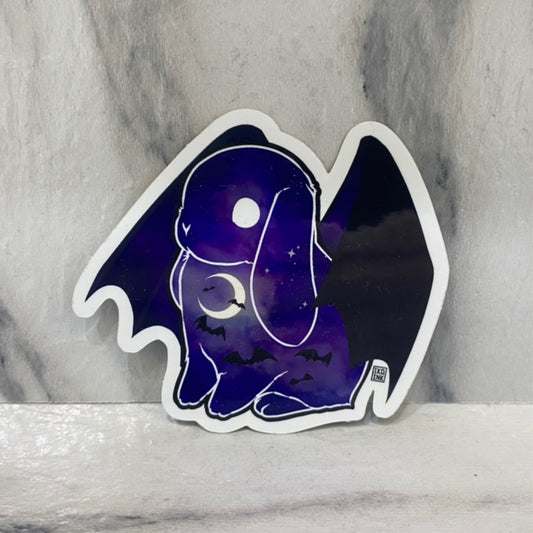 Bat Moon Bunny Holo Sticker