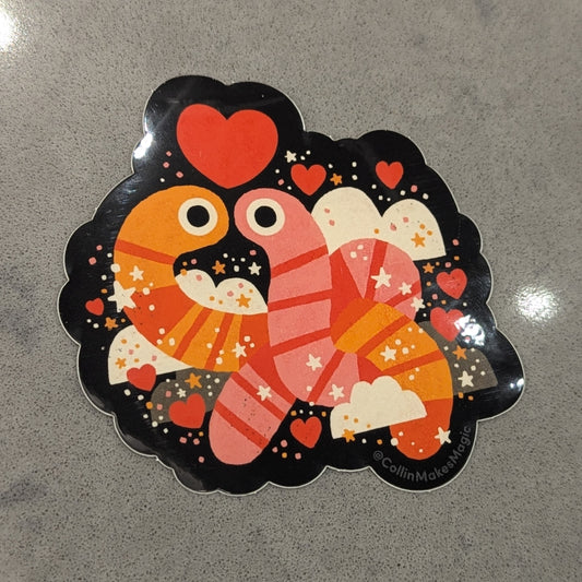 Worms Vinyl Sticker