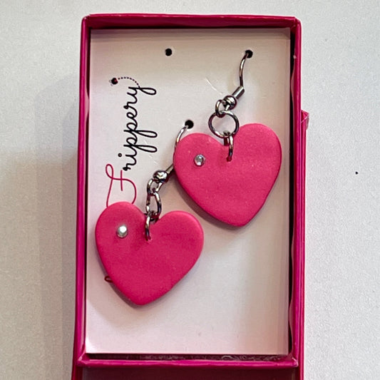 Rhinestone Heart Dangles