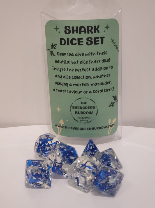 Shark Confetti Dice Set