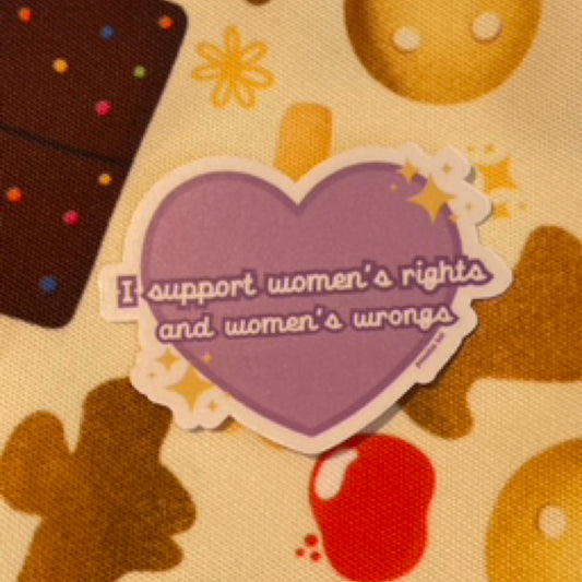 Womens wrongs sticker