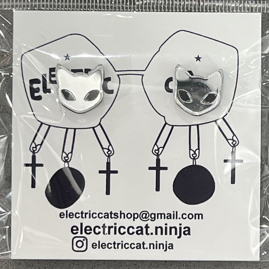 Silver Cat Studs