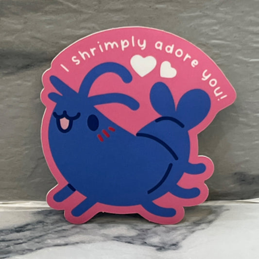 Shrimply Adore You Sticker