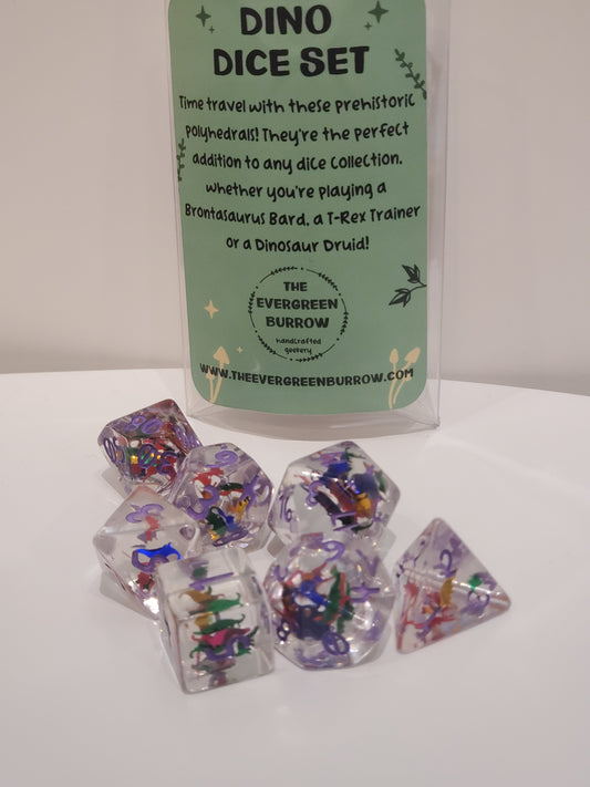 Dinosaur Confetti Dice Set