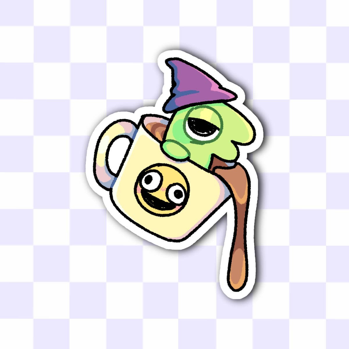 Glep Coffee Cup Smiling Friends Sticker